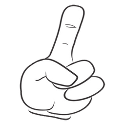 The Pull My Finger floating hand — the fart button of the Chrome extension